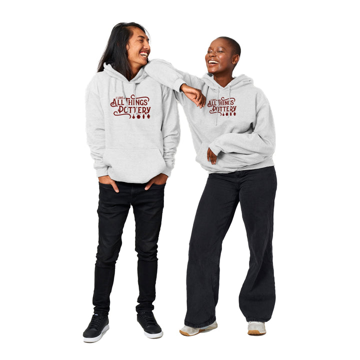 I Love All Things Pottery, Premium Unisex Pullover Hoodie